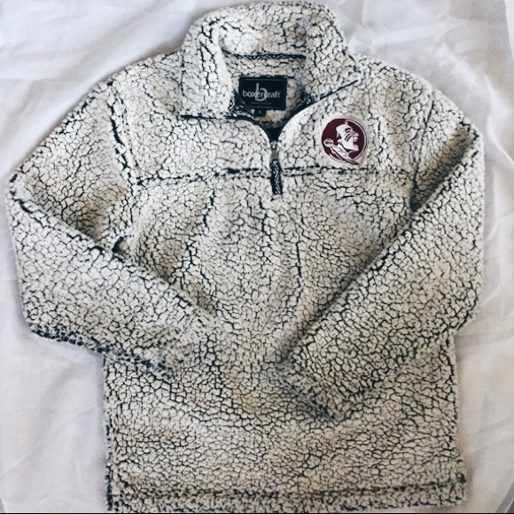 FSU Fuzzy half zip sweater - Picture 2 of 5